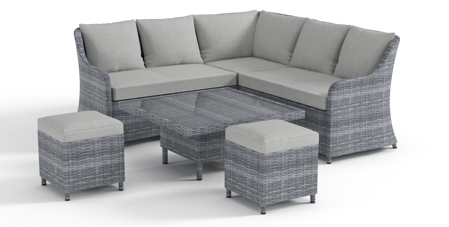 Bellagio Compact Dining Set Pewter – Coletta Tyson Garden Centre